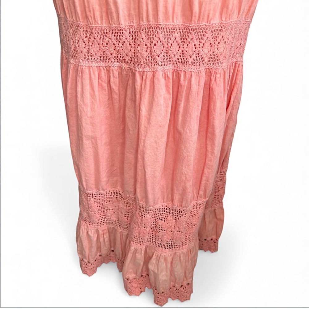 Raviya peach coral maxi skirt boho Whimsygoth Fairycore feminine western - Picture 6 of 9